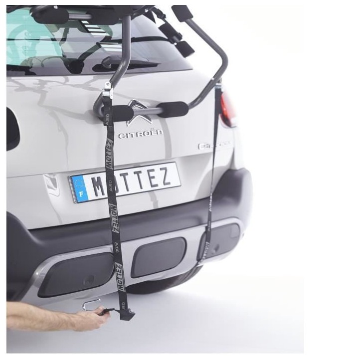 MOTTEZ Porte-vélos sur Hayon a Fixation sur Barres de toit ou barre R