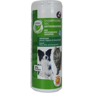 VETOCANIS Shampoing sec antiparasitaire Bio - 150 g - Contrôlé ECOCE