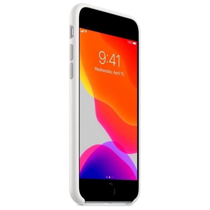 APPLE Coque pour iPhone SE Silicone - Blanc