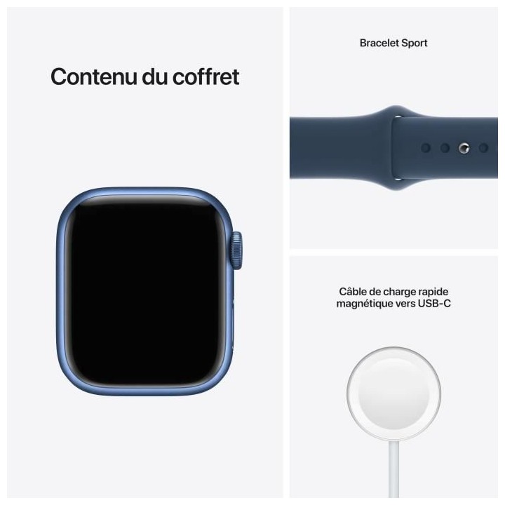 Apple Watch Series 7 GPS + Cellular - 41mm - Boîtier Blue Aluminium -