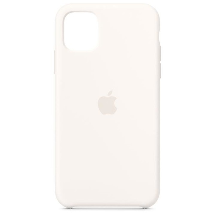 APPLE Coque silicone Blanc pour iPhone 11