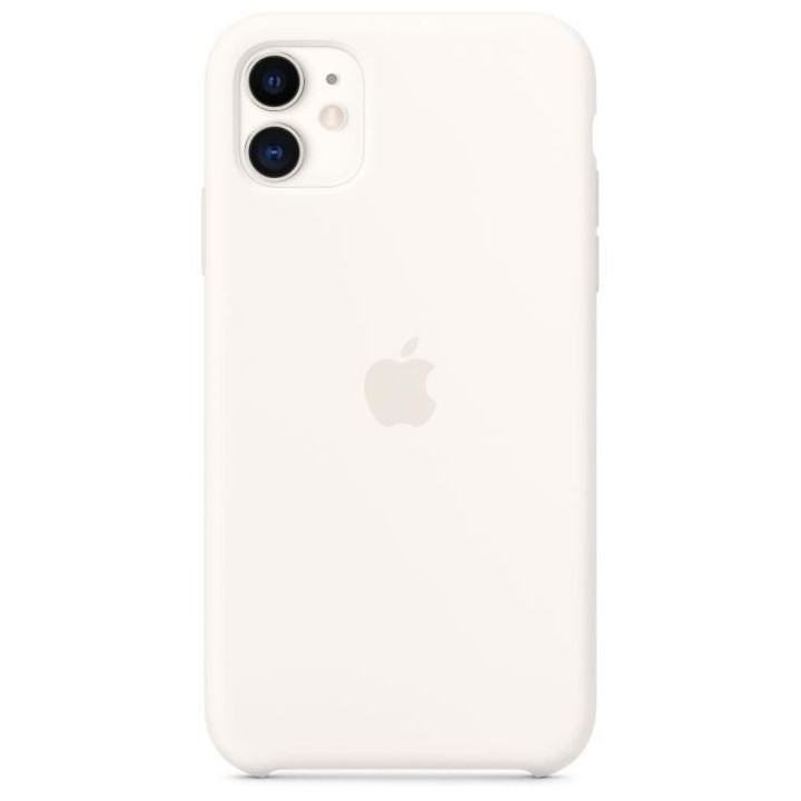APPLE Coque silicone Blanc pour iPhone 11