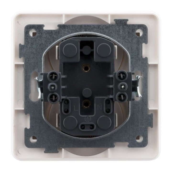 ARTEZO Double prise avec terre 2P+T 16 A monoposte blanc