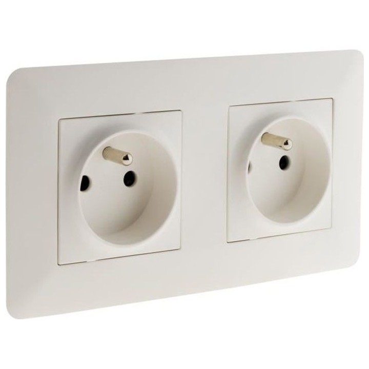 ARTEZO Double prise précâblée - 2P+T 16A - Blanc