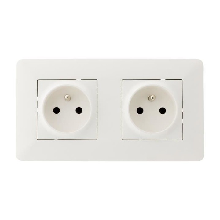 ARTEZO Double prise précâblée - 2P+T 16A - Blanc