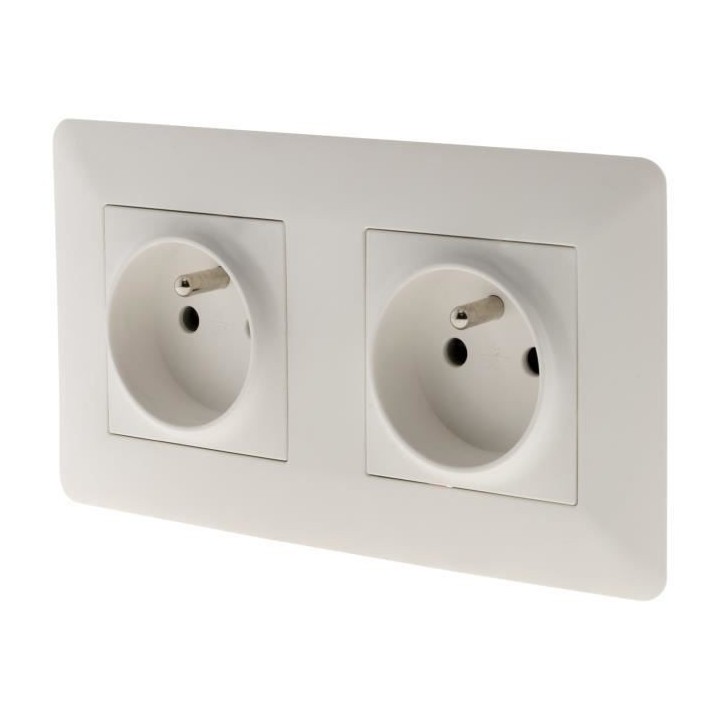ARTEZO Double prise précâblée - 2P+T 16A - Blanc