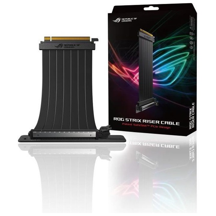 ASUS - RS200 Câble Riser ROG Strix 240 mm PCI-E x 16 avec Adaptateur