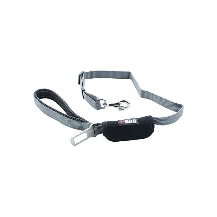 I DOG - Laisse Confort Boucle Sécurité Auto 100 cm (Gris), Sécurit