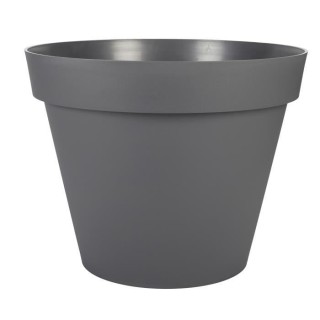 EDA Pot de fleur rond Toscane - Ø 60 x H 47 cm - 76 L - Gris anthraci