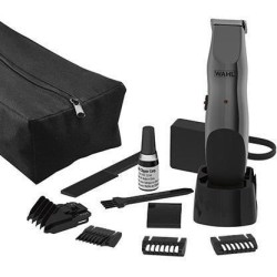 WAHL 09918-1416 - Tondeuse barbe Groomsman Rechageable - Avec ou sans fil - Autonomie 60 min - 4 guides de coupe 1.5 mm a 12 mm