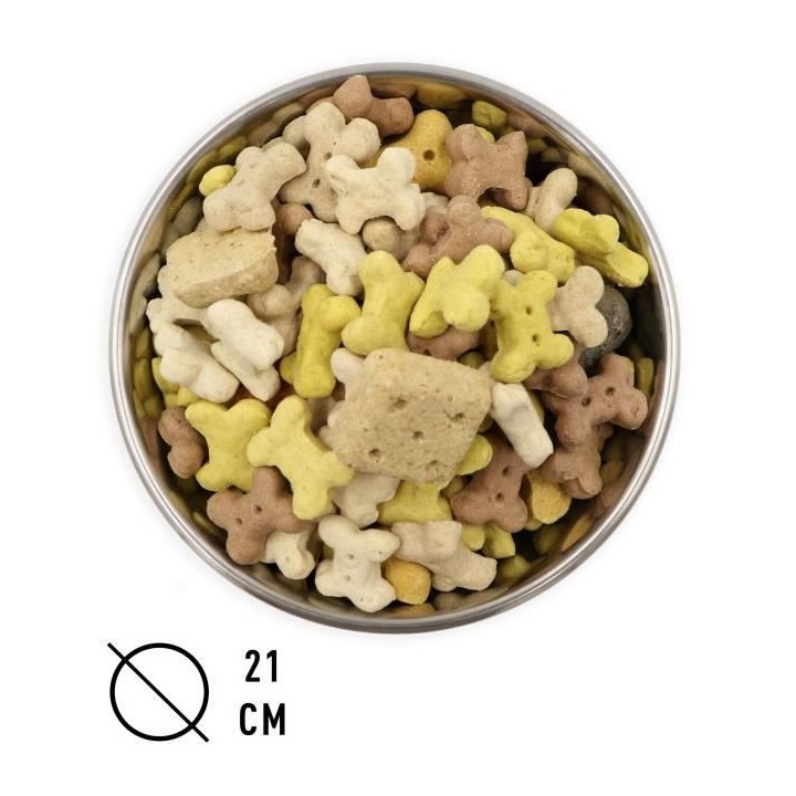 TYROL Bol en inox antidérapant de 21 cm - 1,5 L - Pour chien et chat