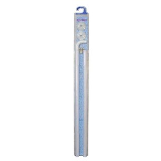 Barre de douche d'angle 80 cm en alu blanc