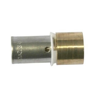 Raccord droit a souder PER sur tube cuivre 12 TC 12 - SOMATHERM - 3313