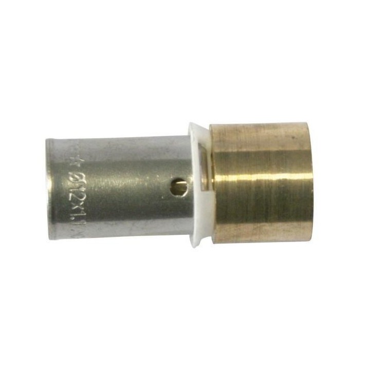 Raccord droit a souder PER sur tube cuivre 12 TC 12 - SOMATHERM - 3313