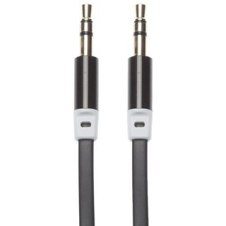 APM Cordon Jack - 3,5mm - Stéréo Plat - Mâle/Mâle - Noir - 2m