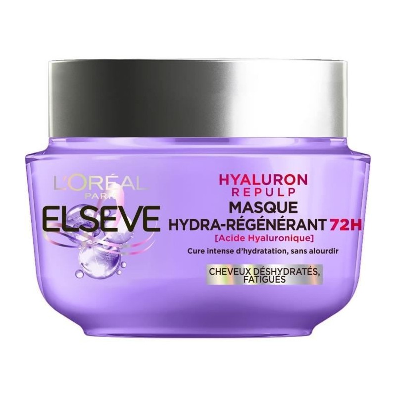 Masque Hydra-Régénérant Elseve L'OREAL PARIS Hyaluron Repulp pour Cheveux Déshydratés - 310 ml