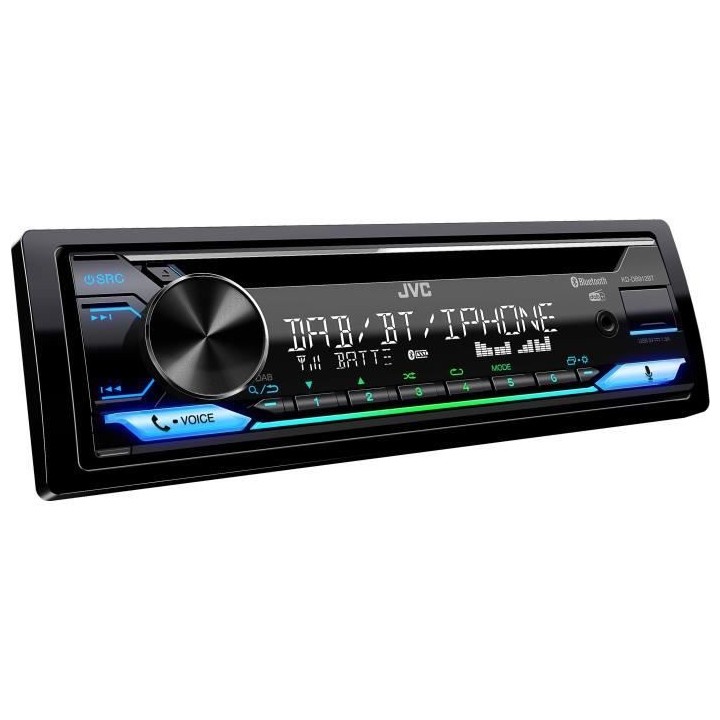 Autoradio JVC - KD-DB912BT - CD - USB - iPhone - Bluetooth - Tuner DAB
