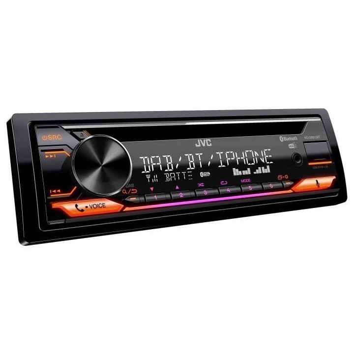 Autoradio JVC - KD-DB912BT - CD - USB - iPhone - Bluetooth - Tuner DAB