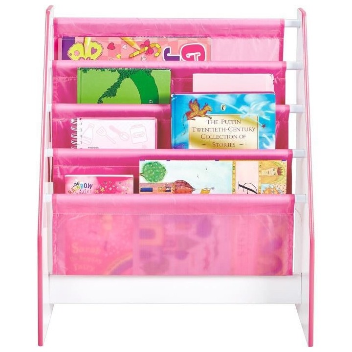 Fleurs et Oiseaux - Bibliotheque a pochettes pour enfants - Rangement