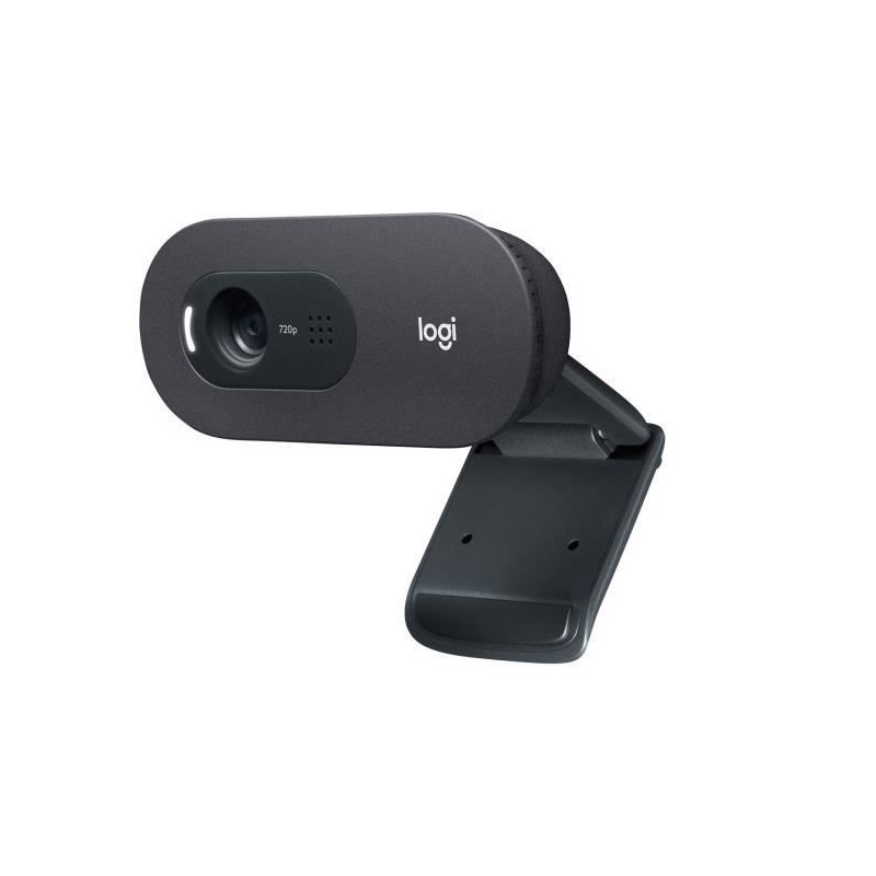 LOGITECH - Webcam HD C505 - USB HD 720p - Microphone Longue Portée - Compatible avec PC ou Mac - Gris Noir