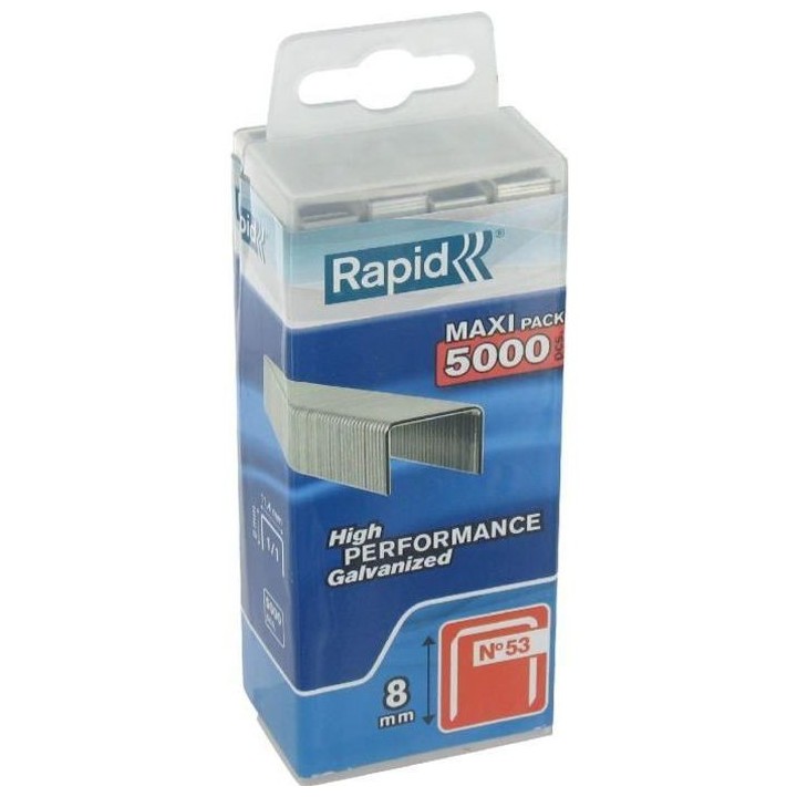 RAPID 5000 agrafes n°53 Rapid Agraf 8mm