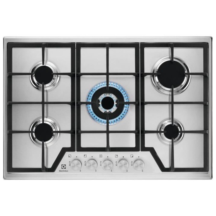 ELECTROLUX KGS7536SX - Table de cuisson gaz encastrable - 5 foyers - L