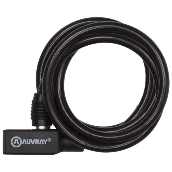 AUVRAY - Antivol Vélo Spirale ø8mm - Longueur 150 cm Avec Support