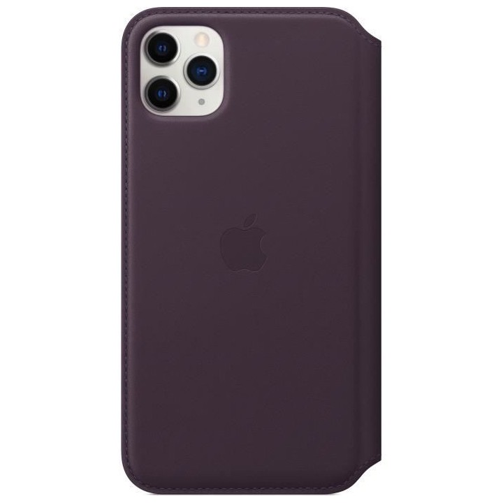 APPLE Étui folio en cuir Aubergine pour iPhone 11 Pro Max