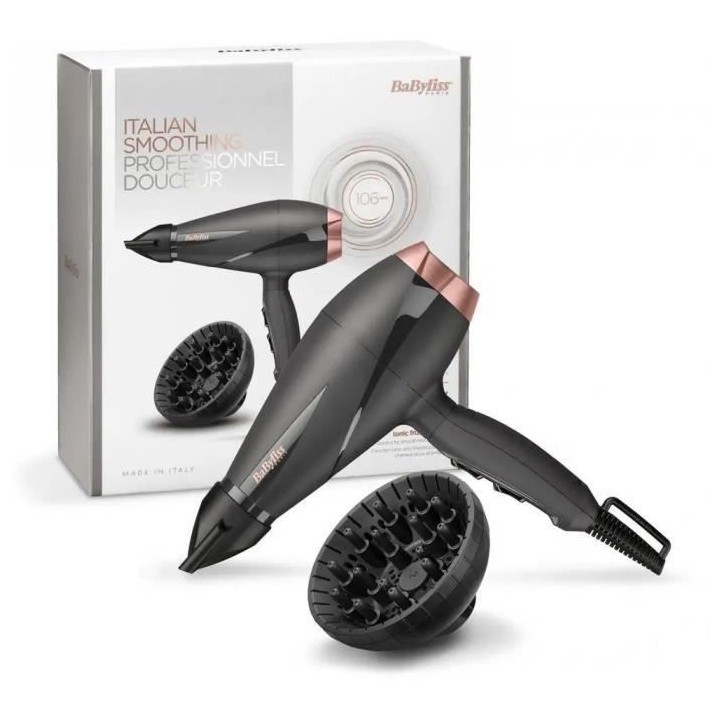 BABYLISS 6709DE - Seche-cheveux Smooth Pro 2100W - 2 températures/2 v