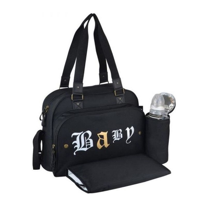 Baby on board - sac a langer - simply rock spirit sac a langer 2 grands compartiments - porte biberon tapis a langer - attaches