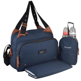Baby on board-sac a langer -sac titou bleu denim - 2 compartiments 8 p