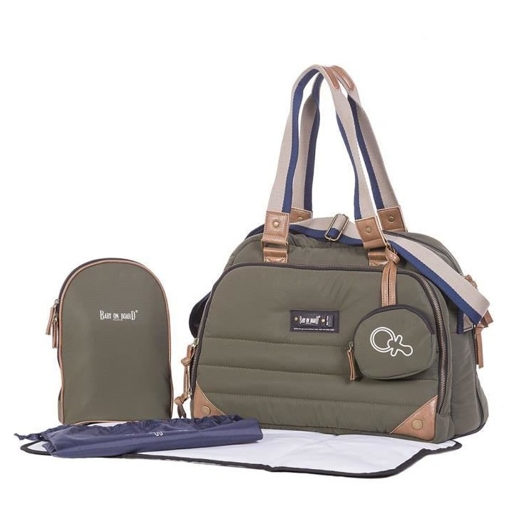 BABY ON BOARD Sac a langer EASY LIFE kaki