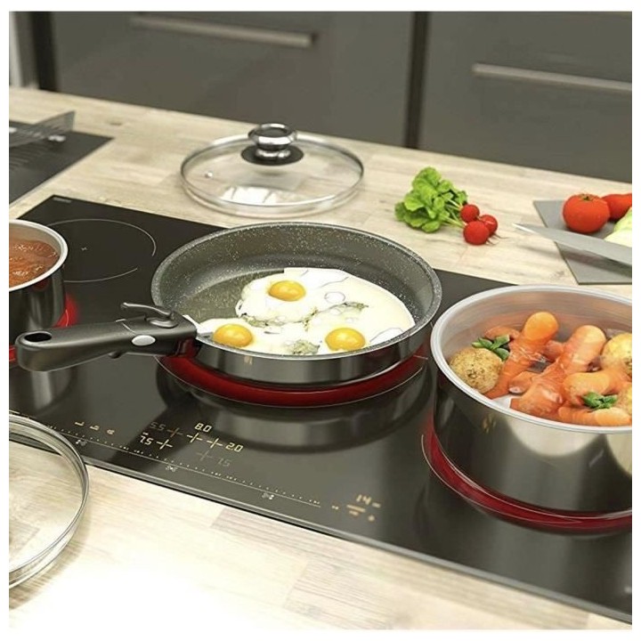 BACKEN 391106 - Set de Casseroles - Inox - 6 Pieces - Tous Feux dont I