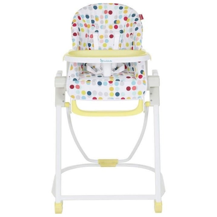 BADABULLE Chaise Haute Compacte Confetti Jaune