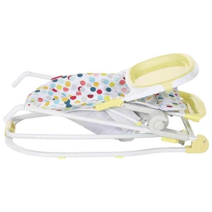 BADABULLE Chaise Haute Compacte Confetti Jaune