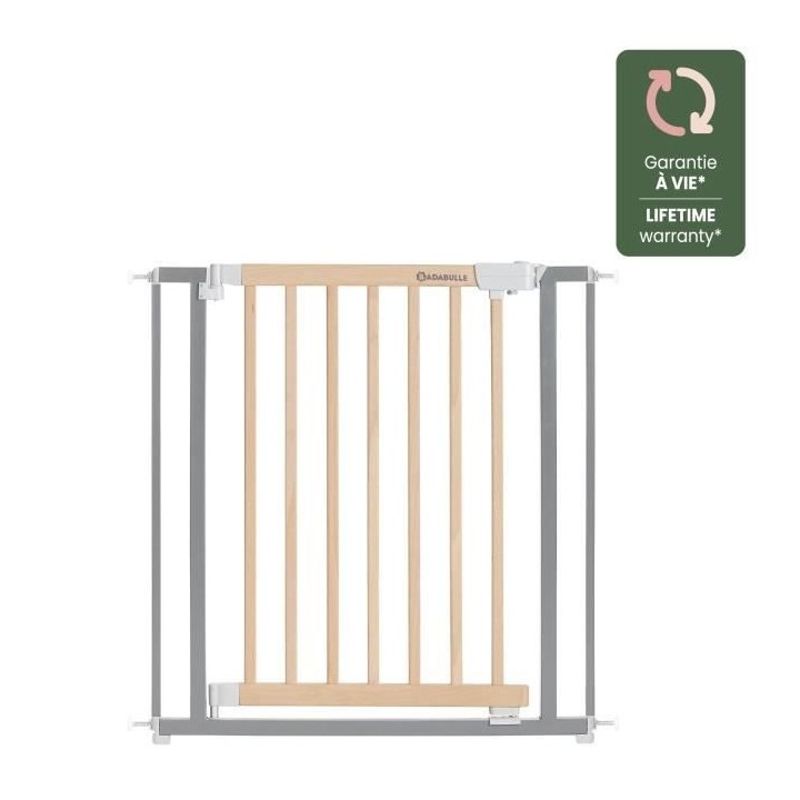 Badabulle Barriere de Sécurité Safe & Protect Bois Métal (73-81,5 c