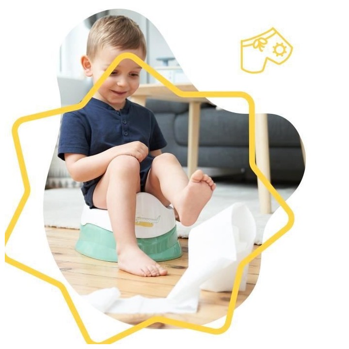 Badabulle Pot d'apprentissage avec cuvette amovible, Antidérapant, As