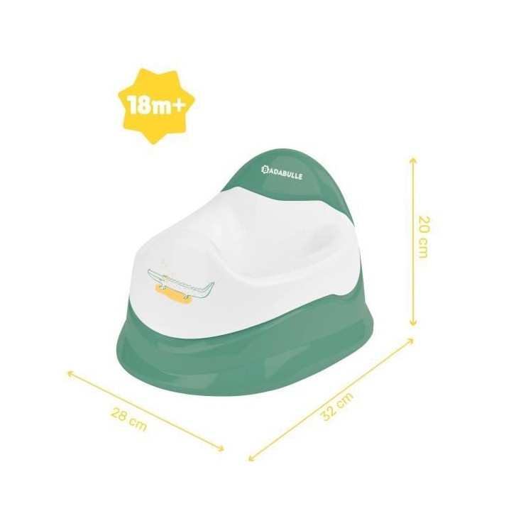 Badabulle Pot d'apprentissage avec cuvette amovible, Antidérapant, As
