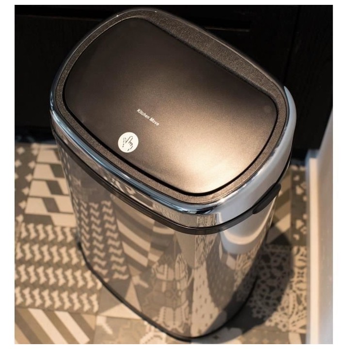 KITCHEN MOVE One-touch Poubelle de cuisine semi-automatique carrée -