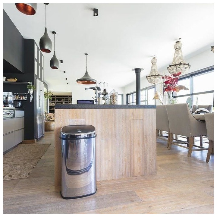 KITCHEN MOVE One-touch Poubelle de cuisine semi-automatique carrée -