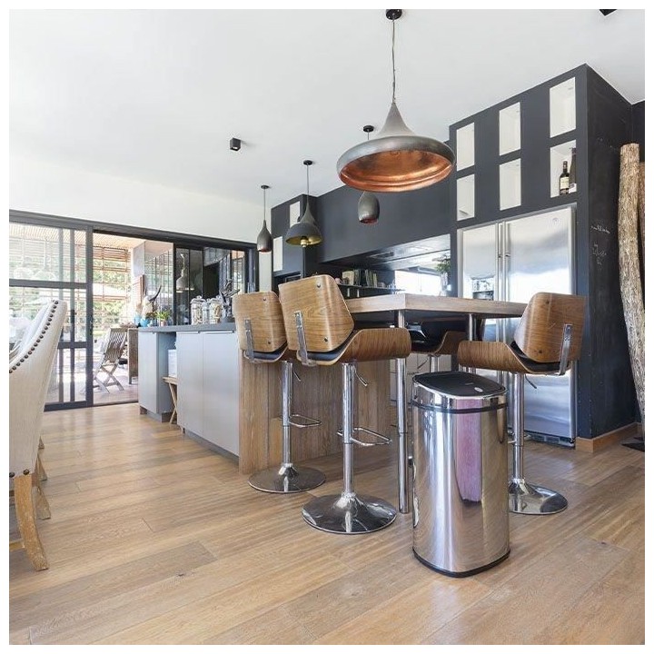 KITCHEN MOVE One-touch Poubelle de cuisine semi-automatique carrée -