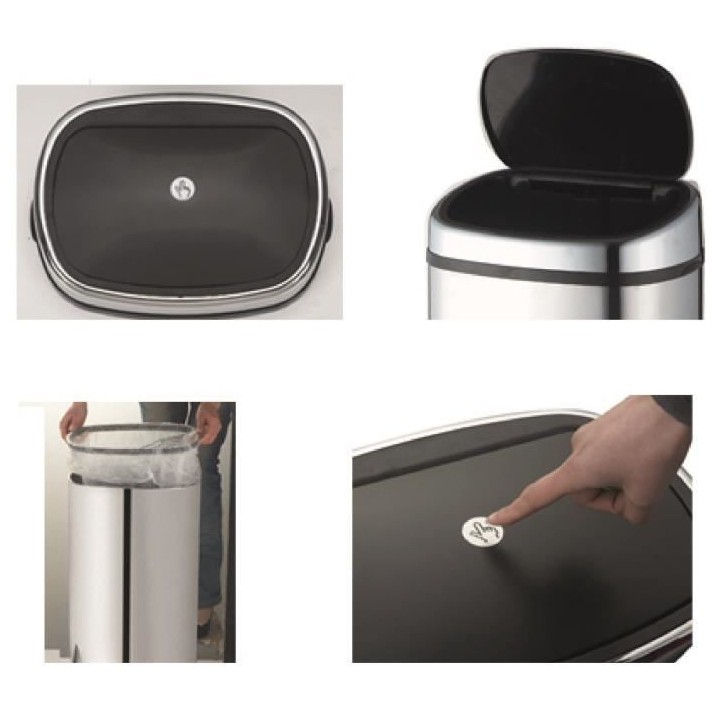 KITCHEN MOVE Poubelle de cuisine semi-automatique One-touch carrée 60