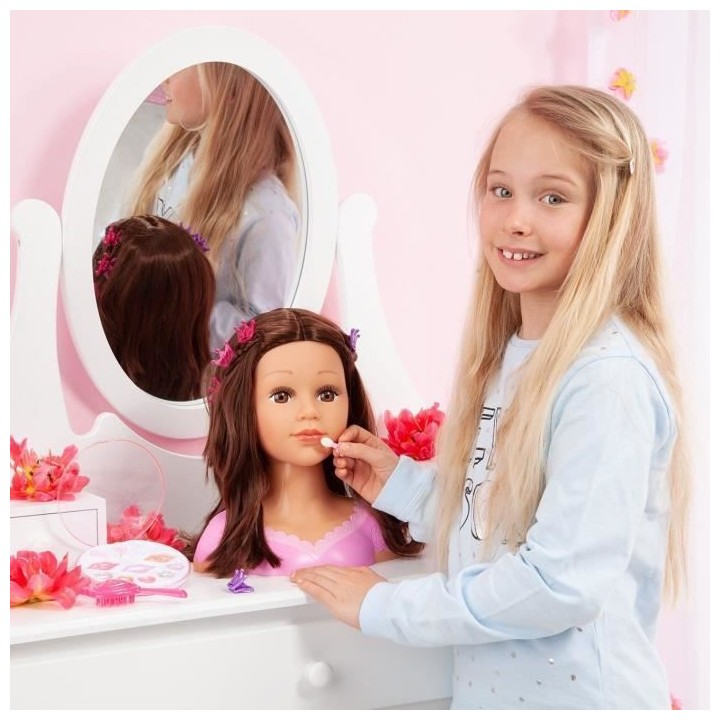 Tete a coiffer BAYER DESIGN - Charlene - Super Model brune avec maquil