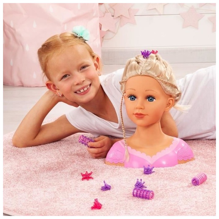 BAYER DESIGN - Tete a coiffer Charlene Super Model blonde avec maquill