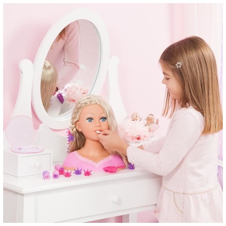 BAYER DESIGN - Tete a coiffer Charlene Super Model blonde avec maquill