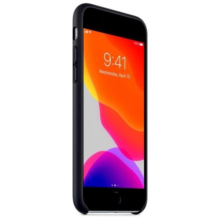APPLE Coque pour iPhone SE Cuir - Noir