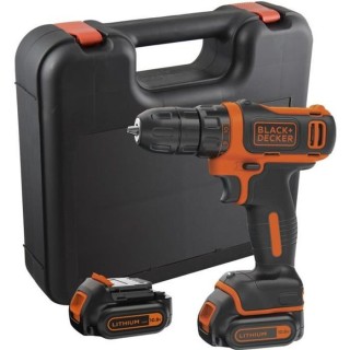 Perceuse-visseuse sans-fil 12V en Coffret BLACK+DECKER (Livrée avec 2