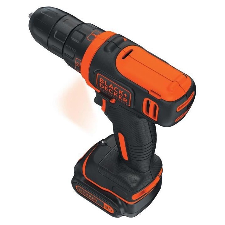 Perceuse-visseuse sans-fil 12V en Coffret BLACK+DECKER (Livrée avec 2