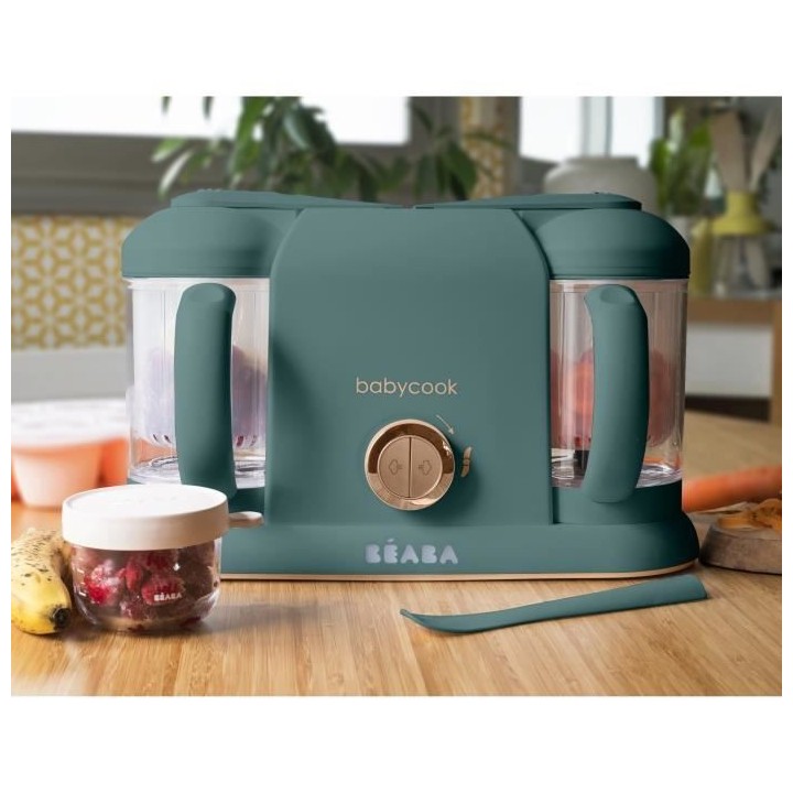 BEABA, Babycook Duo, Robot Bébé 4 en 1 Mixeur-cuiseur, Contenance XX