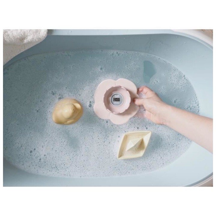 BÉABA Thermometre de bain Lotus, Old Pink